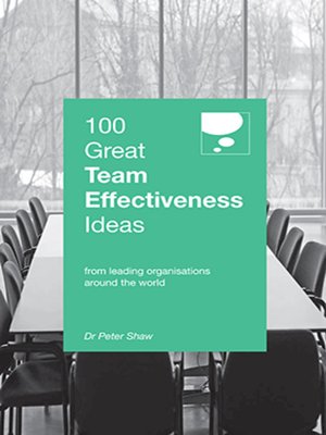 cover image of 100 Great Team Effectiveness Ideas